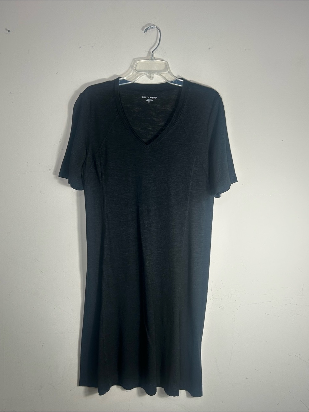 Eileen Fisher Dress Womens Small Black Sustainable Minimalist Capsule - Picture 2 of 6